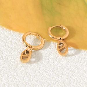 Pendientes colgantes a la moda, aros gruesos, bisutería, Piercing de titanio inoxidable de lujo, aro pequeño para mujer, joyería - Product Image 5