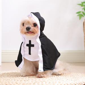 Disfraz de Halloween para Mascotas, Estilo Monja, Sudadera Gótica, Divertido Disfraz de Cosplay para Gatos y Perros, Accesorios para Fotos - Product Image 4