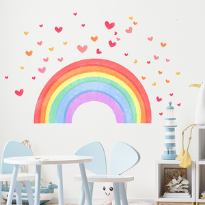 Autocollants muraux en forme de cœur amovibles personnalisés 40*72cm pour la chambre des enfants, affiches murales, papier peint, décalcomanies murales, arts - Product Image 4