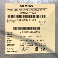 6SE70321TG50 MC ED 90kW 208A Masterdrives Control de Movimiento
