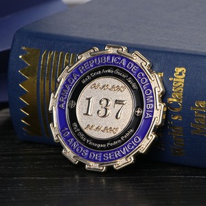 Medaglia commemorativa militare personalizzata in lega di zinco pressofusa a doppia faccia - Product Image 5