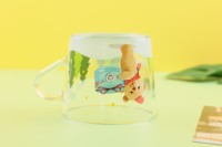 승화 전사 투명 곰돌이 유리 머그컵 11온스 손잡이형 DIY 내열 글라스 컵