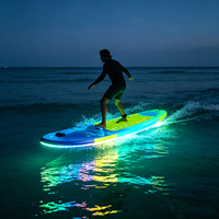 Planche de SUP gonflable LED lumineuse en Drop Stitch, vente en gros d'usine, écologique pour sports nautiques nocturnes sur lacs et rivières