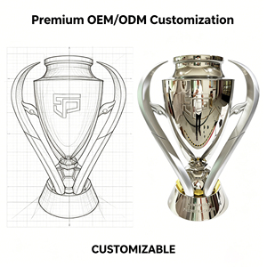 Trophée Métal, Coupe Trophée, Récompenses, Fabrication Artisanale sur Mesure en Métal, Champions de Football/Soccer, Aluminium Gravé Cinq Axes - Product Image 5