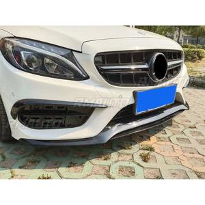 <b>For</b> Mercedes Benz C Class W205 C63 AMG 2015-2018 Body Kit Front Bumper <b>Diffuser</b> Glossy Black Sport Style <b>Car</b> Accessories - Product Image 3