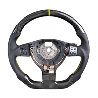 Volant de voiture en cuir perforé de haute qualité avec fibre de carbone, accessoires de voiture, volant pour Volkswagen B6 MK5 Golf 5 GTI R