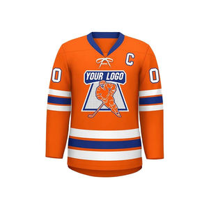 Camisetas elegantes del equipo de hockey sobre hielo sublimadas de alta calidad OEM camisetas personalizables con nombre de equipo personalizado - Product Image 4