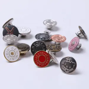 Custom Metal Denim Jeans Buttons Replacement For Denim Jeans Replacement