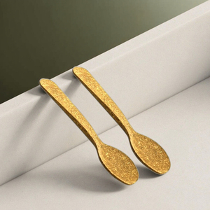 Cucharas desechables elaboradas con cáscara de arroz y salvado, vajilla compostable biodegradable ecológica para bufés de comidas diarias - Product Image 4