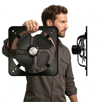 Ventilateur axial industriel mural 220V AC à roulement à billes, pales en fonte, 20 OEM/ODM pour refroidissement et évacuation des serres agricoles