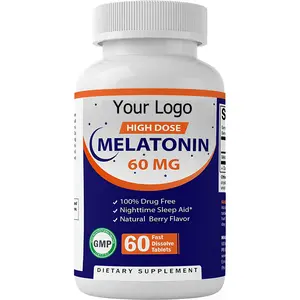 Label pribadi tablet Melatonin canggih cepat larut tablet tidur pil penenang saraf