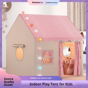 Tenda da gioco per bambini da interno, a strato singolo, a forma quadrata, idea regalo di Natale per ragazze e ragazzi, decorazione per feste, traspirante e impermeabile - Product Image 3
