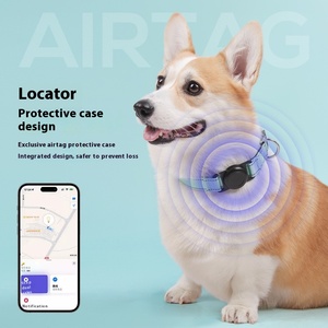 Dispositivo <span class=keywords><strong>Airtag</strong></span> de patrón sólido para perros y gatos, Collar de nailon grabable para mascotas, chaqueta protectora reflectante antiasfixia antipérdida - Product Image 2