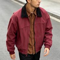 Vestes de travail en toile épaisse de style rétro pour hommes, fermeture éclair Detroit Worker