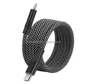 60W <b>Type</b>-<b>C</b> Fast <b>Charging</b> Braided Data <b>Cable</b> Magnetic Absorption Dual Head Charger <b>Cable</b> for Apple for Huawei Copper - Product Image 6