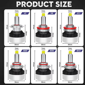 <span class=keywords><strong>Nuevo</strong></span> faro Led de 100W de alta potencia modificado de haz Alto y Bajo H7 H4 H11 para coche 360 - Product Image 6