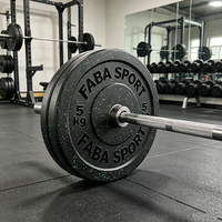 Disques de musculation en caoutchouc colorés de 2 pouces, 10-55 LBS, plaques de poids personnalisées pour haltérophilie