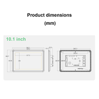 IXHUB Écran tactile 10,1 pouces A133P Android/Linux/Ubuntu, unité de contrôle centrale industrielle tout-en-un, écran LCD