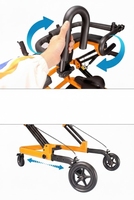 Déambulateur Réadaptation Ajustable en Hauteur pour Enfants et Adultes, Entraîneur de Marche pour Paralysie Cérébrale et Hémiplégie avec Siège