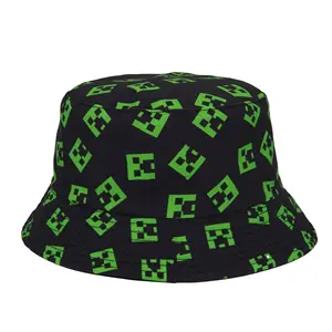 INS Popular Tropical Forest Printed Fashion Women Hats Summer Fisherman Double Side Bucket Hat for Ladies