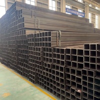 Tubos Cuadrados de Acero al Carbono Q345 Q235 Q235B A36, Tubo Cuadrado de Hierro de Acero Dulce para Estructuras de Acero en Edificios