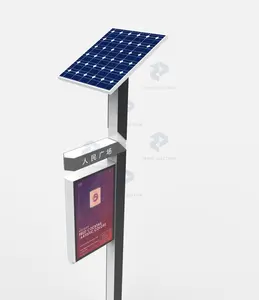 E-paper Solar Model Luar Ruangan 32 Inci Layar Tampilan E-ink Besar Smart Bus Stop 32 Inci E-ink Signage