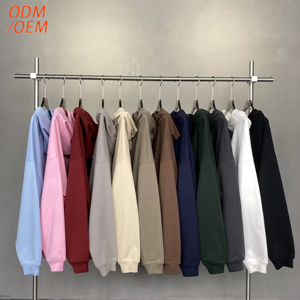 Wholesale Custom Oversized Cotton Hoodie Unisex Plain Streetwear Print High Quality High Collar Hooded Pocket Winter - Product Image 1