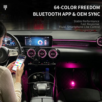 Kit d'éclairage d'ambiance complet 7 pièces W177 pour Mercedes-Benz Classe A CLA C118 2019-2026 – Couvre-haut-parleurs LED pour aérateurs de type turbine et éclairage d'ambiance intérieur