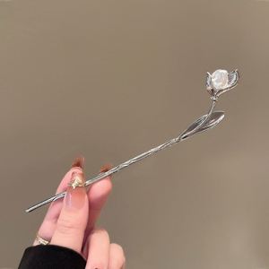 Palillos para el Cabello con Flores Chinas para Mujer, Decoración de Flores con Perlas de Imitación Vintage, Pinza para el Cabello, Joyería para la Cabeza Hanfu, Accesorios para el Cabello - Product Image 1