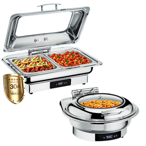 Poêle à buffet électrique commercial 9L avec caractéristiques durables en acier inoxydable Table d'isolation pour hôtel et restaurant CNC <span class=keywords><strong>Bubi</strong></span> Design - Product Image 1