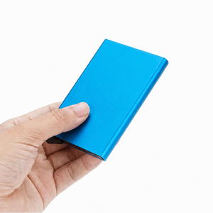 OEM 6 Color Slim RFID Anti-Theft Metal Credit Card <b>Wallet</b> Pop Up Automatic Card <b>Holder</b> for Men Minimalist Everyday Carry - Product Image 1