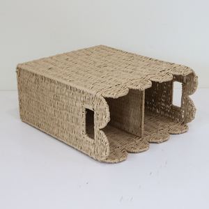 Eco-friendly RECTANGLE PAPER WEAVING <b>HAMPER</b> 100% Sustainable Handmade New Arrival Handcrafted Scallop Basket - Product Image 6