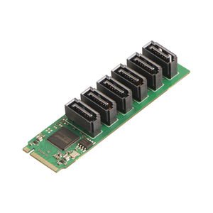 Tarjeta Adaptadora M.2 M Key a 6 Puertos SATA3.0, Tarjeta de Expansión con 6 Interfaces SATA para Radxa - Product Image 1