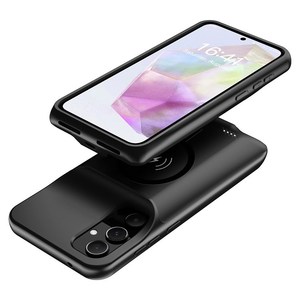 Pour <span class=keywords><strong>Samsung</strong></span> Galaxy A55 5G <span class=keywords><strong>10000mAh</strong></span> <span class=keywords><strong>Batterie</strong></span> <span class=keywords><strong>Externe</strong></span> TPU Téléphone Cas Récepteur Sans Fil - Product Image 5