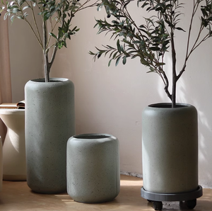 Simple Plancher Cylindrique <span class=keywords><strong>Millénaire</strong></span> Bois Paon Bois <span class=keywords><strong>Centre</strong></span> <span class=keywords><strong>Commercial</strong></span> Salon Décoration Magnésium Argile Pot De Fleur - Product Image 1