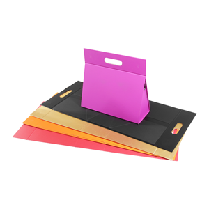 Caja de Regalo Triangular Plegable Personalizada con Asa, Recubrimiento UV, Papel Reciclado, Cierre Magnético para Empaque de Cosméticos, Velas y Ropa - Product Image 1