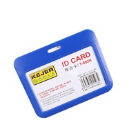 Protecteur de Badge porte-Badge d'identification à glissière horizontale avec pochette de protection de carte de fenêtre transparente pour cartes d'usine scolaire