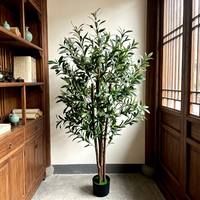 Moderne decoratieve items, kunstplanten van plastic, nep olijfbomen, geschikt voor binnen en buiten, hotel, kantoor, restaurant, winkel, bar, huisdecoratie