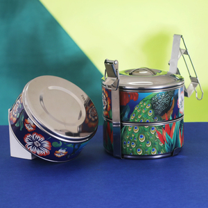 סיטונאי יצרנים נירוסטה tifffin תיבת צהריים מותאמת אישית תיבת אחסון מזון - Product Image 3