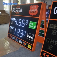 12 "signes de prix du gaz de Digital LED, affichage à LED de 7 segments pour la publicité de station service
