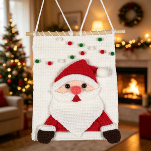 Kit Fai-da-Te <span class=keywords><strong>per</strong></span> Ornamento <span class=keywords><strong>di</strong></span> Babbo <span class=keywords><strong>Natale</strong></span> Fatto a Mano, Set <span class=keywords><strong>di</strong></span> Materiali <span class=keywords><strong>per</strong></span> Lavoro a Maglia, Decorazione Natalizia da Appendere all'Albero - Product Image 6