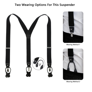 <span class=keywords><strong>Tirantes</strong></span> Elásticos Ajustables de Diseño Simple en Forma de Y <span class=keywords><strong>para</strong></span> Hombre, <span class=keywords><strong>Tirantes</strong></span> <span class=keywords><strong>para</strong></span> Pantalones con <span class=keywords><strong>Botones</strong></span> de Cuero y Clips, <span class=keywords><strong>Tirantes</strong></span> Negros <span class=keywords><strong>para</strong></span> Jeans de Hombre - Product Image 6