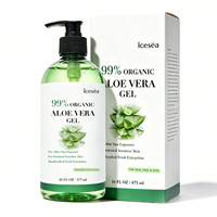 Gel Daun Lidah Buaya Organik Murni 99% OEM dengan Polisakarida Lidah Buaya Bebas Aloin, Menenangkan dan Melembapkan untuk Kulit Terbakar Sinar Matahari, Label Pribadi