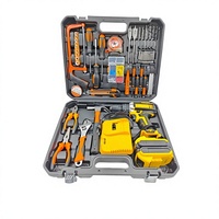 Vente chaude transfrontalière directe usine : Ensemble d'outils électriques 118 pièces, comprenant un tournevis électrique et une perceuse à percussion à deux vitesses, lithium 12V/21V