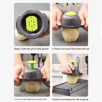 16-In-1 Multifunctionele Roestvrijstalen Handheld Groentehakselaar Handmatige Uiensnijder Fruit Snijmachine Aardappelen Dunschiller Fruit