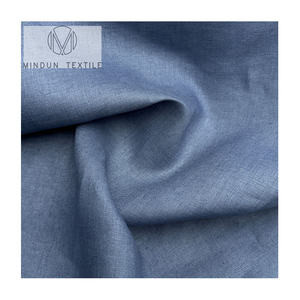 Mindun vente en gros par rouleaux personnalisé épais blanc naturel 100% pur <span class=keywords><strong>lin</strong></span> tissus pour chemises rideaux <span class=keywords><strong>tissu</strong></span> nul - Product Image 1