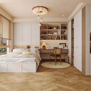 Muebles de Dormitorio Infantiles Personalizados, Estilo Medieval, Cama Tatami Plegable y Extensible de Madera, Escritorio Integrado - Product Image 4
