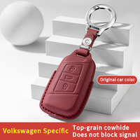 Housse/Sac/Étui pour clé de voiture, en cuir de vachette pleine fleur, compatible avec les accessoires de clé de voiture Volkswagen Passat et Volkswagen Variant