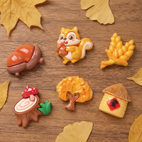 Nouveaux moules en résine de dessin animé d'écureuils miniatures d'automne, matériel DIY pour la décoration en résine de colle crème, pour la création de décorations DIY, épingles à cheveux et coques de téléphone