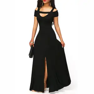 Cheap Fashion Sexy 5Xl V Neck Black Wed Woman Plus Size Bodycon Party Dress